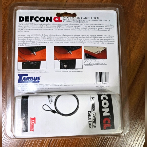 Targus-Defcon Cl Note Book Cable lock. - Picture 3 of 4